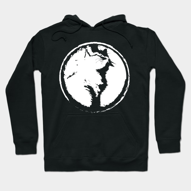 cat shadow, cat silhouette Hoodie by Khenyot